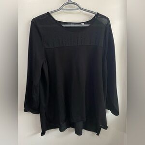 Tahari Black Long Sleeve Women's Top